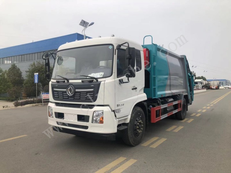 東風(fēng)天錦14方壓縮式垃圾車 全落地斗現(xiàn)車有優(yōu)惠  壓縮式垃圾車廠家
