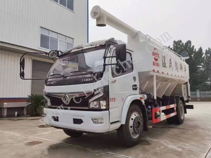 東風福瑞卡12方散裝飼料運輸車   國六豬飼料運輸車價格  廠家報價